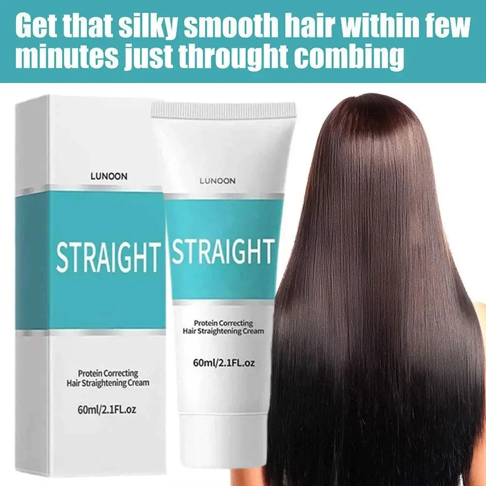 

60ml Keratin Hair Straightening Cream Professional Damaged Treatment Faster Smoothing Curly Hair Care Protein Correction Cream