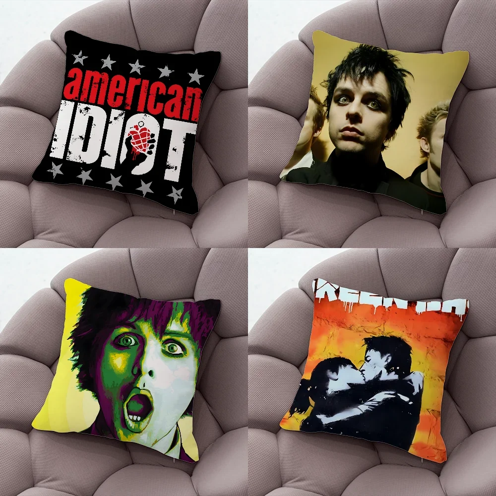 

G-Green Day Band Pillow Case Pillow Case Living Room Sofa Cushion Cover Suitable For Home Bedroom Room Decoration