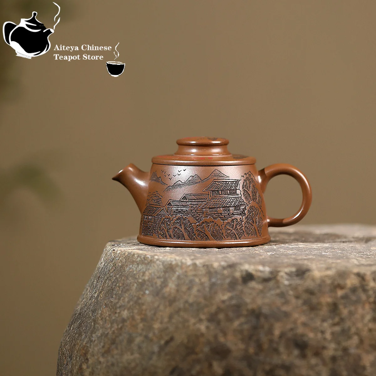 Yixing purple clay teapot, original ore, red gold, red mud, spring charm, Jiangnan giant wheel teapot, Kung Fu tea set