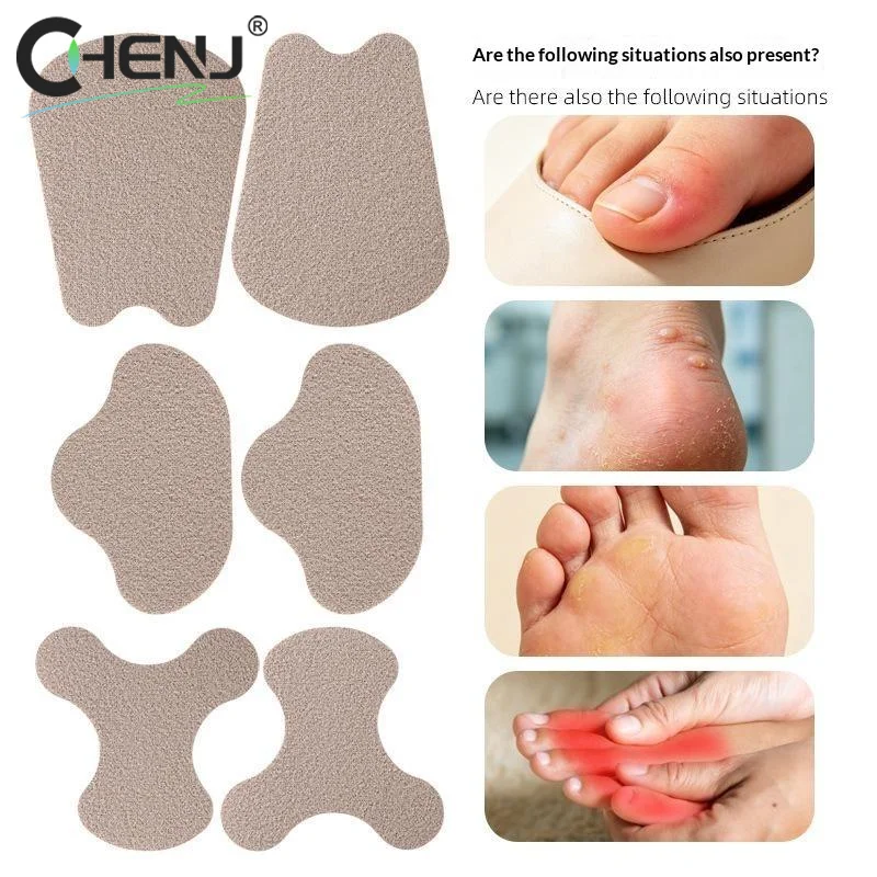2Pcs Foot Protection Pads Self Adhesive Anti Friction Patches Prevent Blisters Cushion For Heel Toe Ankle High Heels Shoes Wear