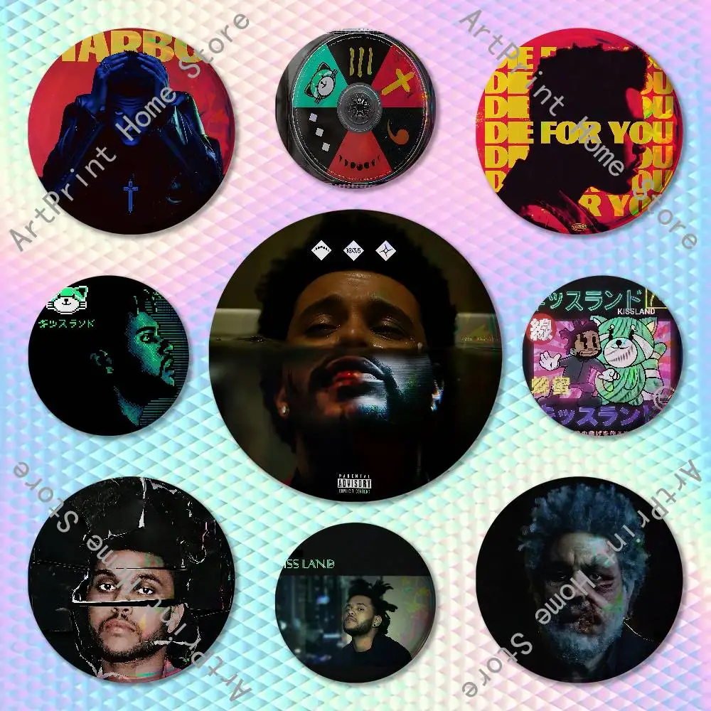 The W-Weeknd After Enamel Pin Tinplate Round Brooch Cosplay Nijigen Otaku Culture Badges 58mm 44mm 32mm 75mm 25mm