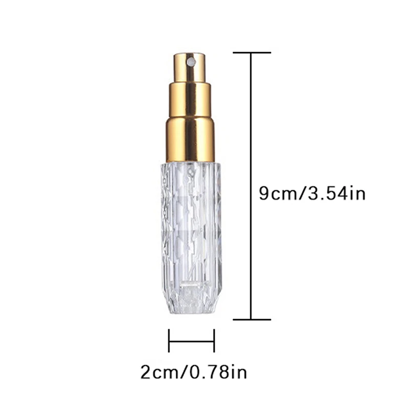 5ml Kristallen Bodem Vullen Parfumflesje Vloeibare Container Sub-Bottelen Parfum Verstuiver Draagbare Hervulbare Spray Lege Fles