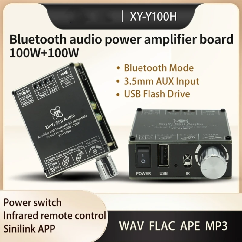 Digital Power AMP Board 2x100W XY-Y100H Power Amplifier Module with Remote