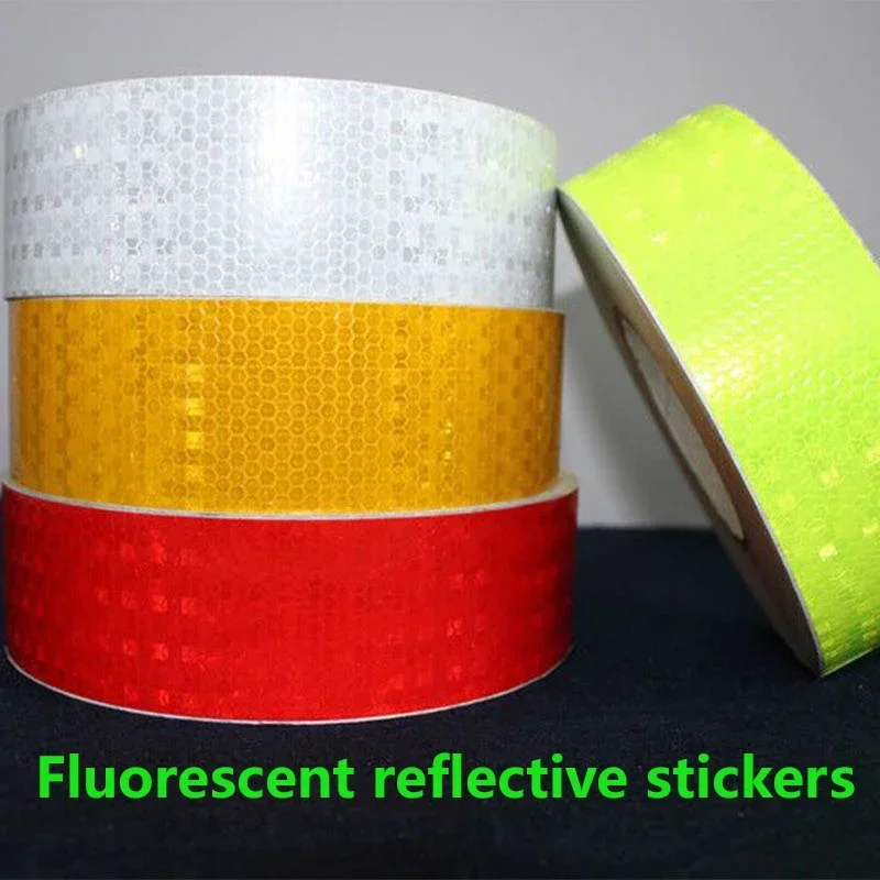 Fluorescent Car Reflective Strips Waterproof Warning Stickers Night Driving Safety Lighting Luminous Tapes