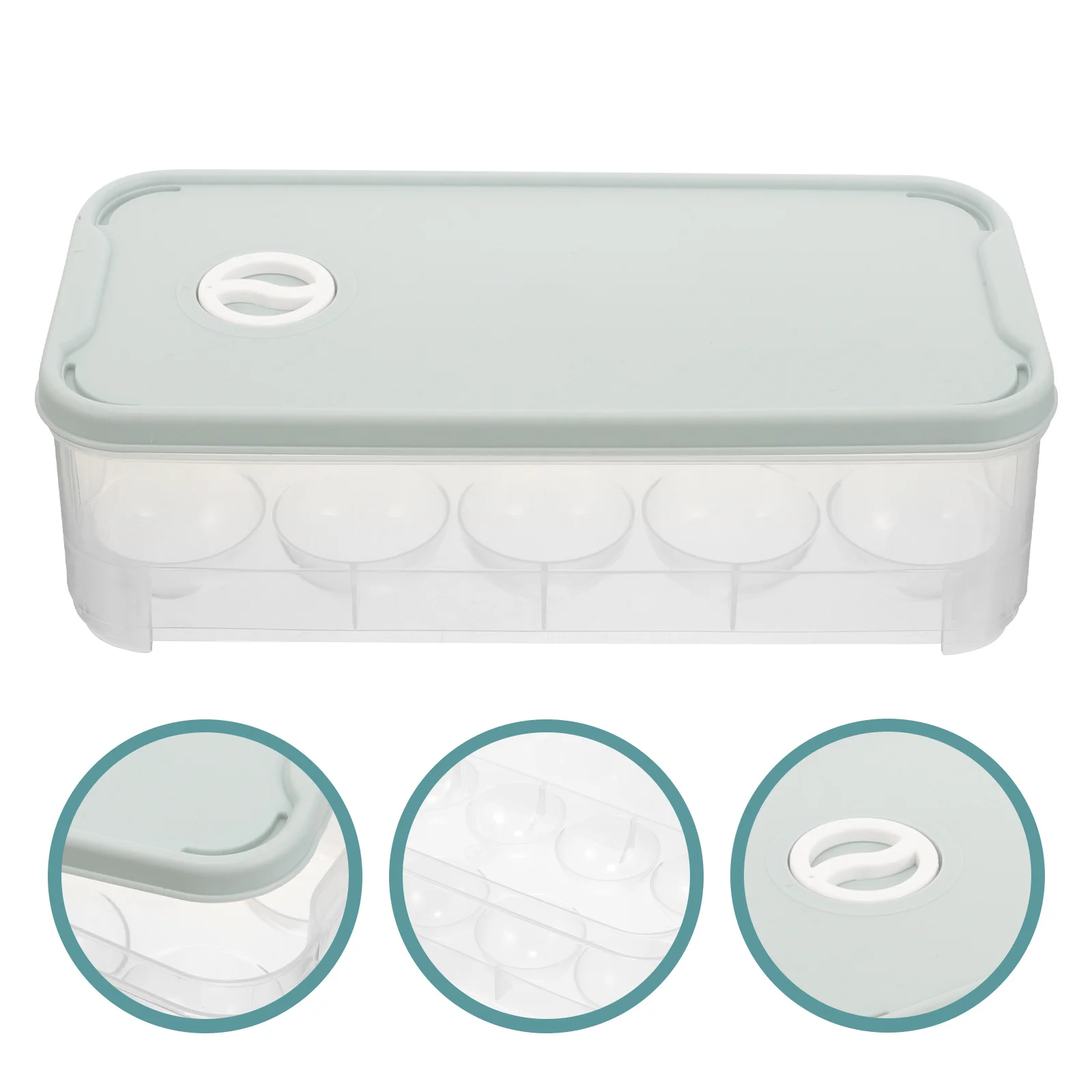 

Portable Egg Box Clear Durable Fridge Storage Container For Kitchen Pantry Camping Refrigerator Freezer Use