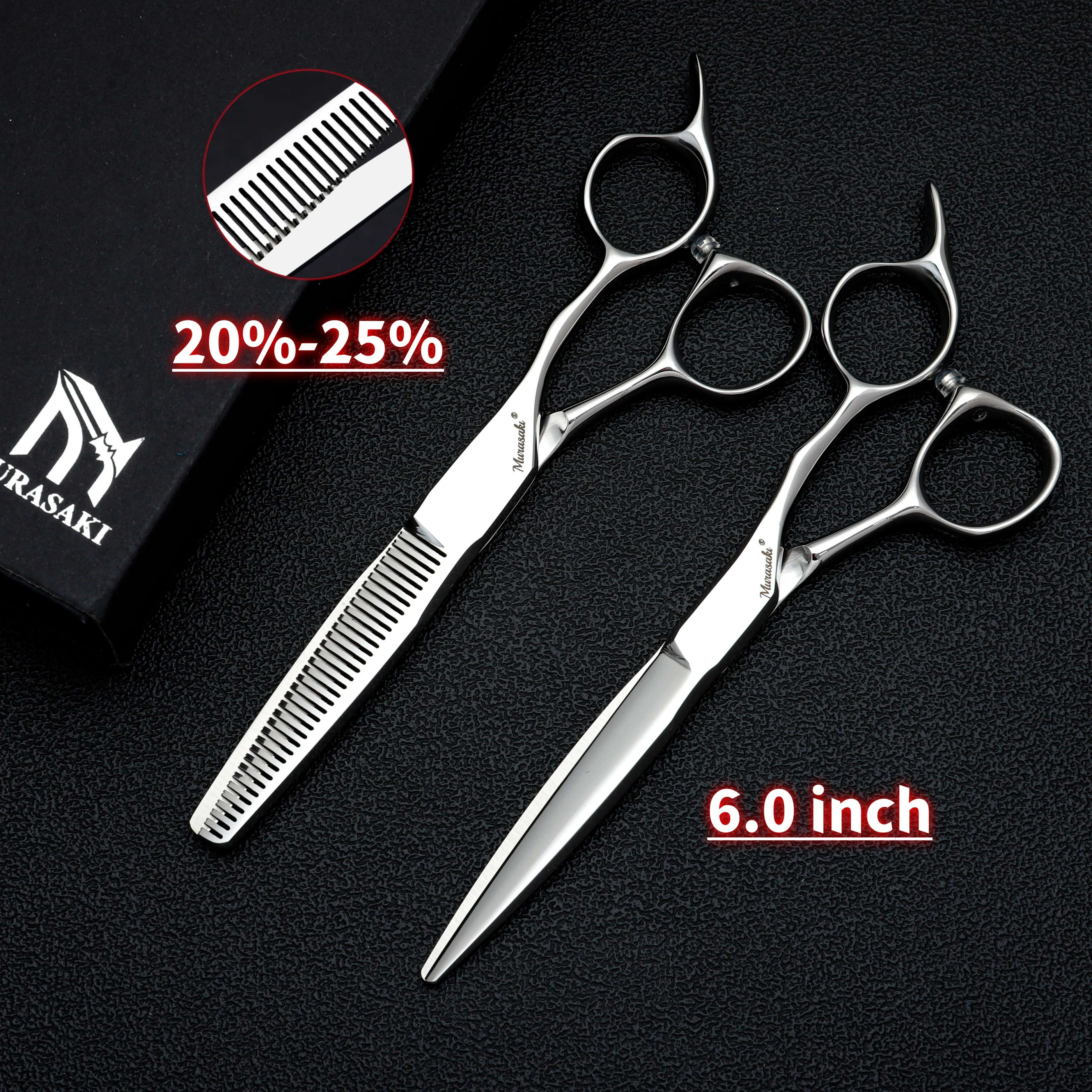 MURASAKI Professionelle Friseurschere, 6,0 bis 6,8 Zoll VG10 Stahl Haarschneideschere, Hochwertige Friseursalon-Accessoires – Detail 19