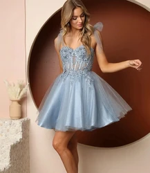 New Arrival Sexy Short Prom Pageant Dress 2024 Sweetheart Spaghetti Strap Flower Evening Formal Party Gowns Vestido De Gala