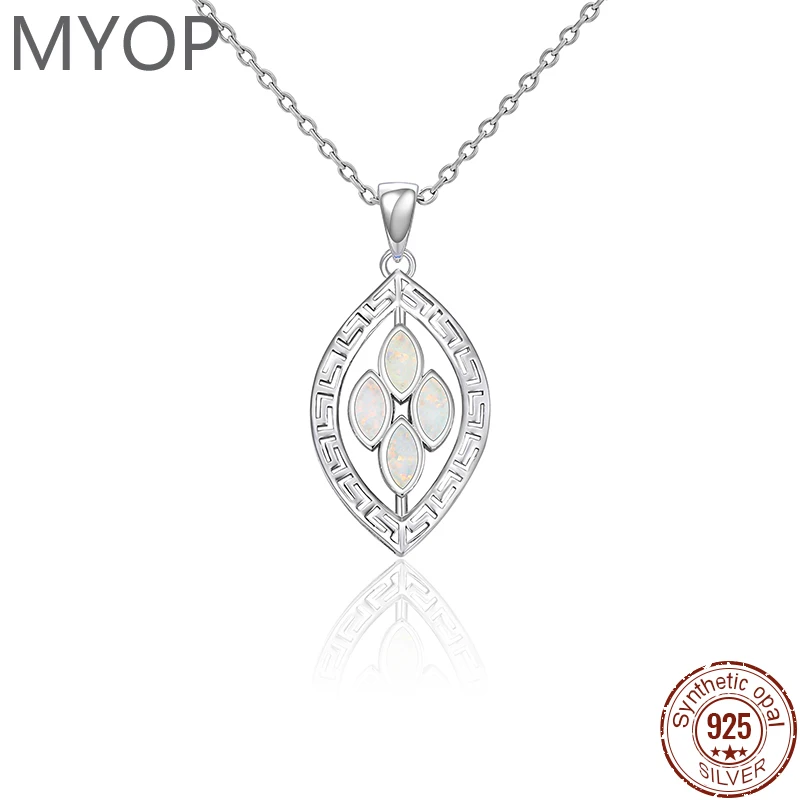 XYOP 2024 Jewelry 925 Sterling Silver Jewelry Opal Pendant Vintage casual texture taste long beautiful