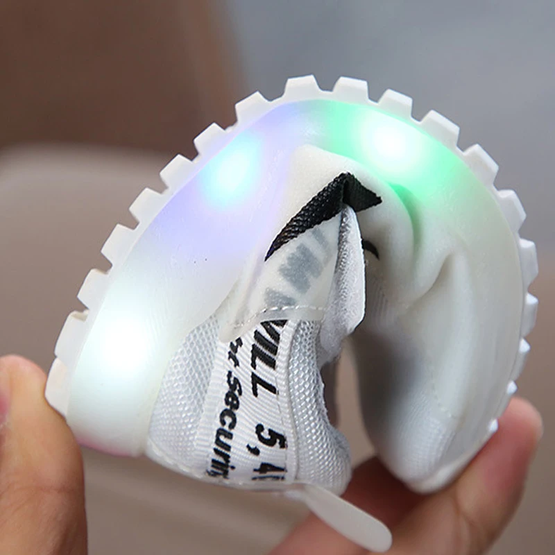 Kid Tennis 2024 Spring And Autumn Children LED Sneakers Boys Glowing Shoes kids Baby Girls Toddler Shoes with Light Up Luminous