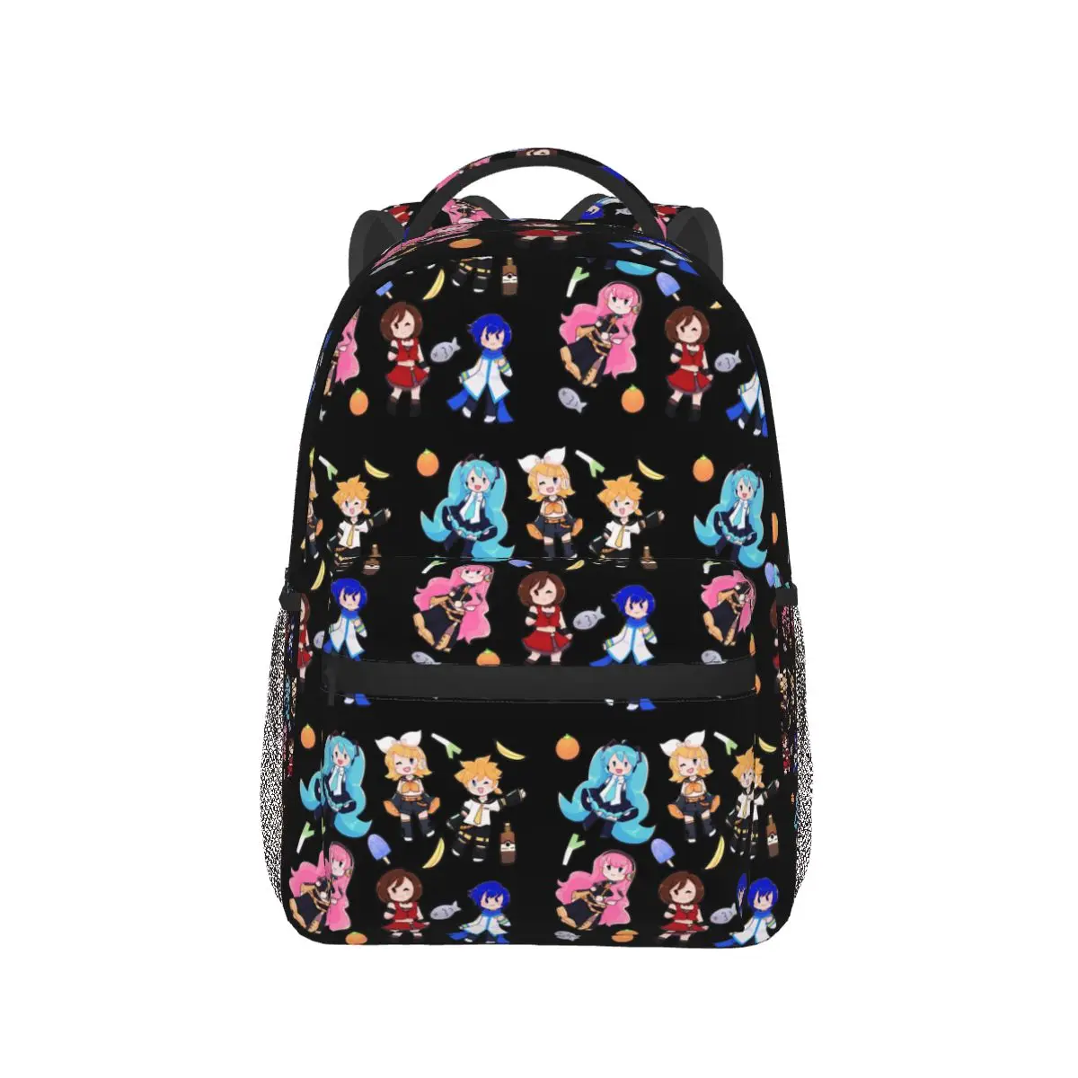 ボーカロイドちびカオス！-ミクバックパックホットセールデイパック大容量キッズブックバッグスクールバッグショルダーバッグ男性女性用