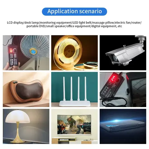 Adattatore di alimentazione CA regolabile 1V-24V 3V-36V 3V-24V 24V-36V 5V-12V 3V-12V Sorgente CC a varia tensione per striscia LED 2835 5050 5730