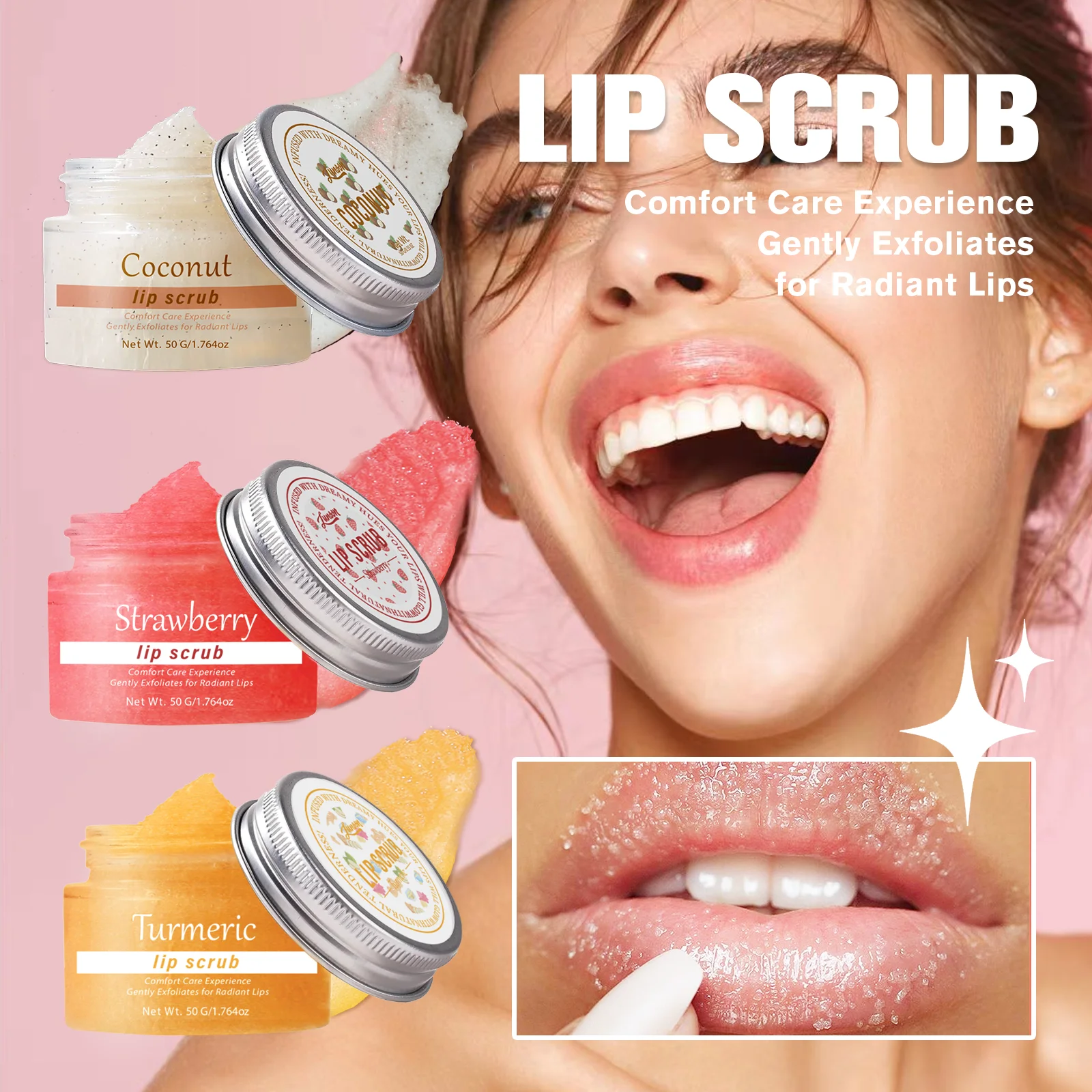 Exfoliante labial 50g iluminador exfoliante labial frambuesa vainilla coco sandía labio hidratante regalo para mujeres