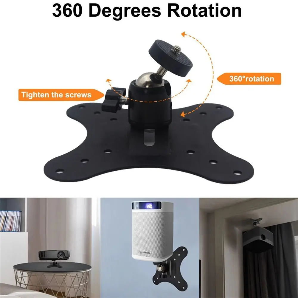 360° Rotation Mounted Projector Bracket Universal Wall-Mounted Ceiling Wall Projector for XGIMI Z4 Z6X/Dangbei H3/JMGO G7S J9