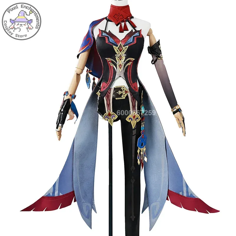 CyChasca Cosplay Genshin Impact Game Costume Anime Peacemaker Women Wig Uniform Props Full Set Halloween Christmas Fancy Party