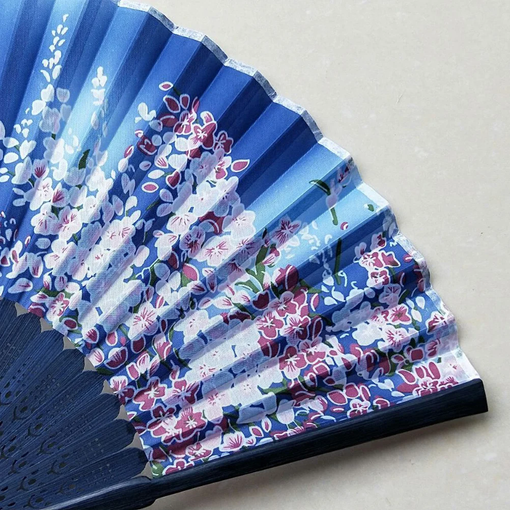 

6 Inch Bamboo Silk Folding Fan for Women Handheld Summer Accessory Bridal Party Decor Wedding Gift Flowing Tassel Fan