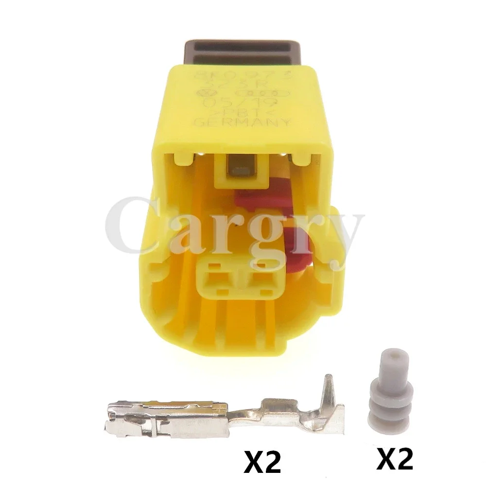 1 Set 2P 8K0973323R Automobile Waterproof Connector AC Assembly Car Crash Sensor Wiring Terminal Socket for VW Audi A456 Q57