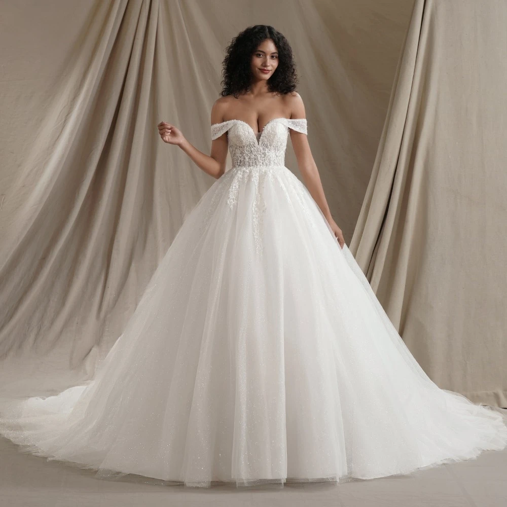 Maßgeschneidertes Sweetheart Glitzer BOHO Hochzeitskleid 2026 Ärmelloses Brautkleid Übergröße Elfenbein Brautkleid Vestido De Novia