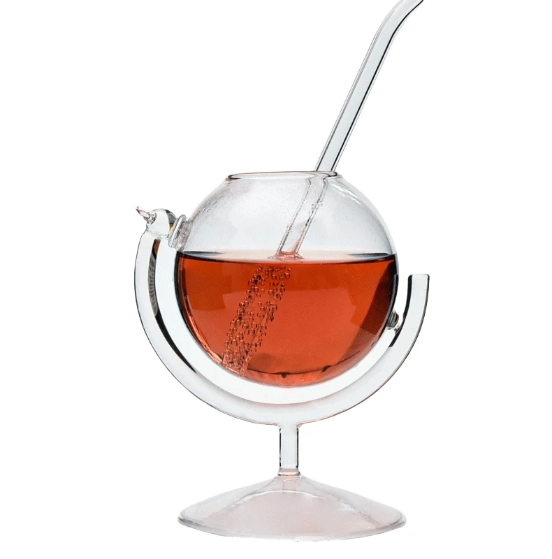 Creative Globe Design Cocktail Transparent Lead-free Glass Cup 330ml Home Bar Party Martini Cup Wine Glasses Cocktail kit