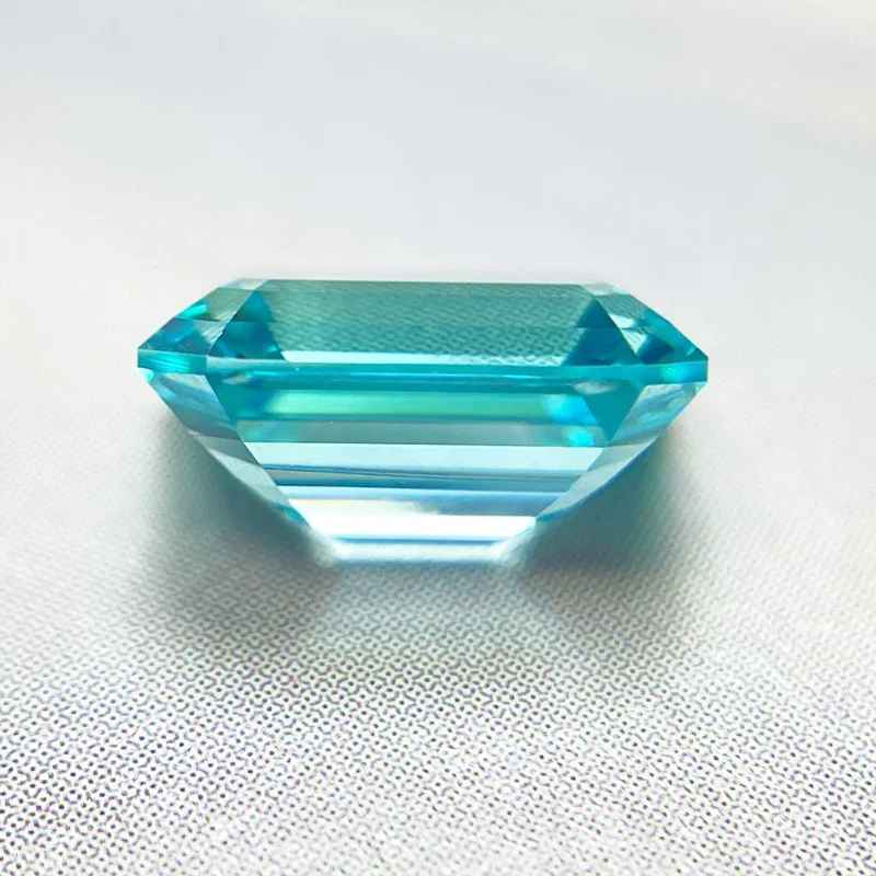 

TOP Top Lab Grown Paraiba Sapphire Emerald Cut VVS1 Selectable AGL Certificate Gemstone for Charms Beads DIY Making Materials