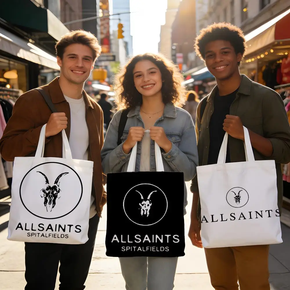 

Сумки для хранения, двусторонние, большие, моющиеся, унисекс, многоразовые, для покупок на рынке, для школы, на каждый день, A-AllSaints Spitalfields