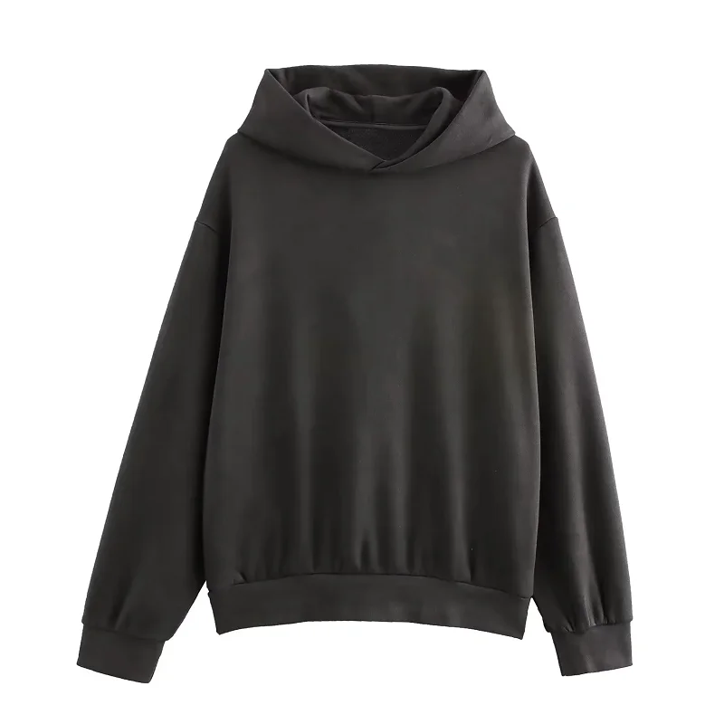 TRAF Hooded Coat 2024 Women\'s Autumn Elegant Oversized Pullover Outerwears Fashion Casual Beige Pink Yellow Grey Black Coats