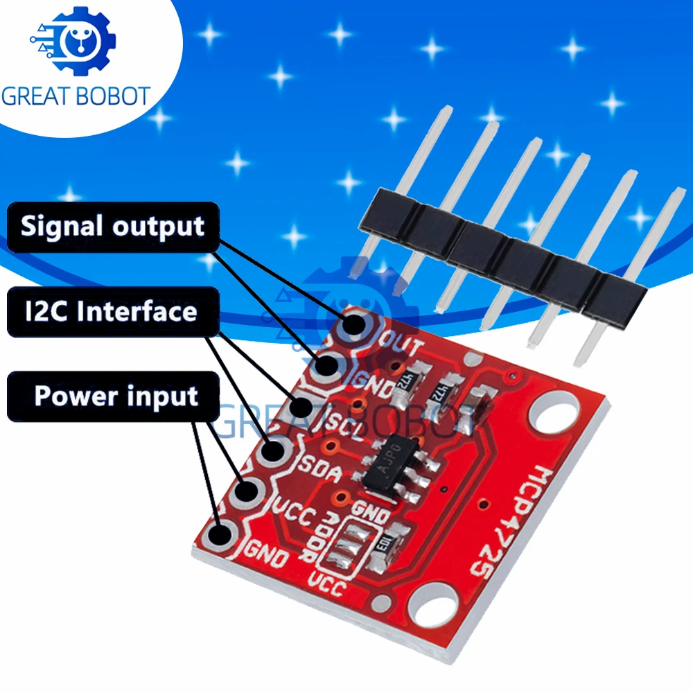 BS 1PCS  MCP4725 I2C DAC Breakout module  board CJMCU-MCP4725