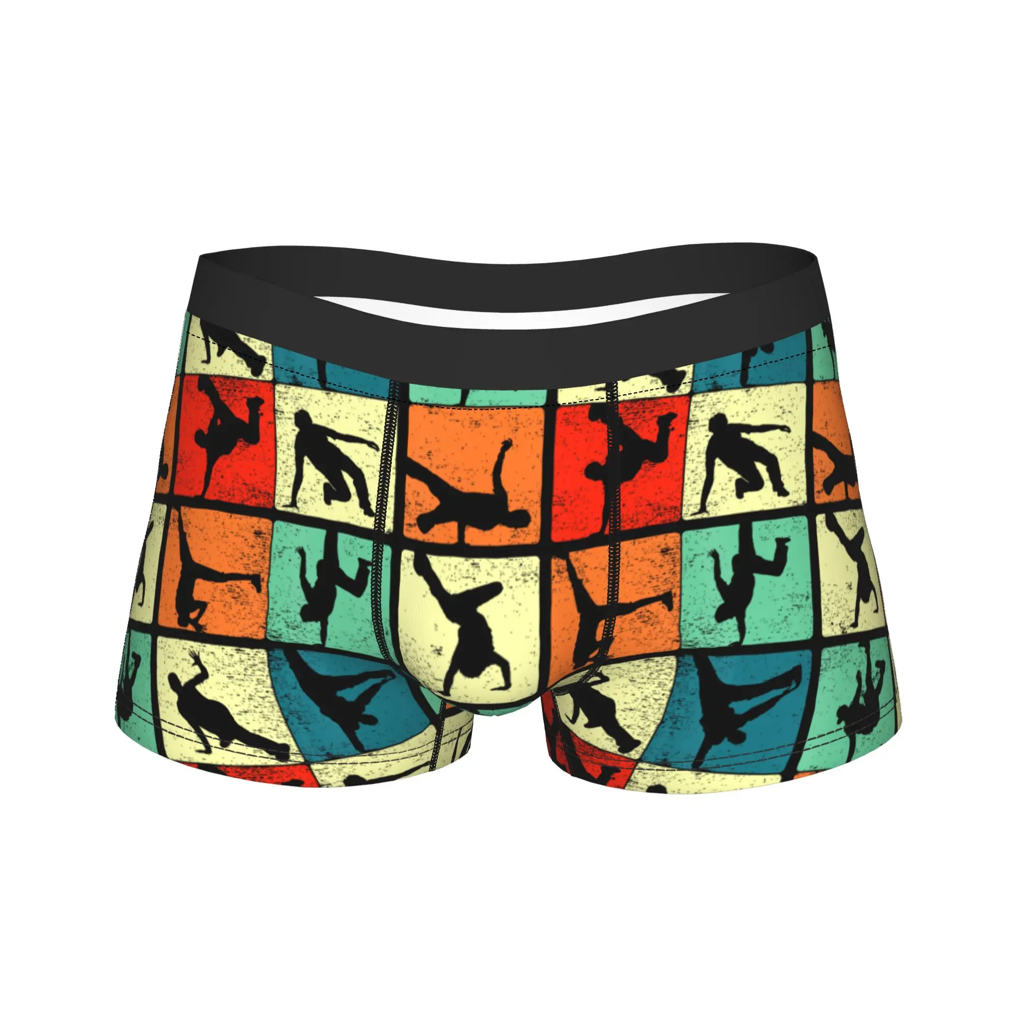 Break Dancing Shirt Bboy Poses Retro Vintage Hip Hop Underwear  Customs Boxer Shorts Hot Sale Underpants Comfortable Boxer Brief