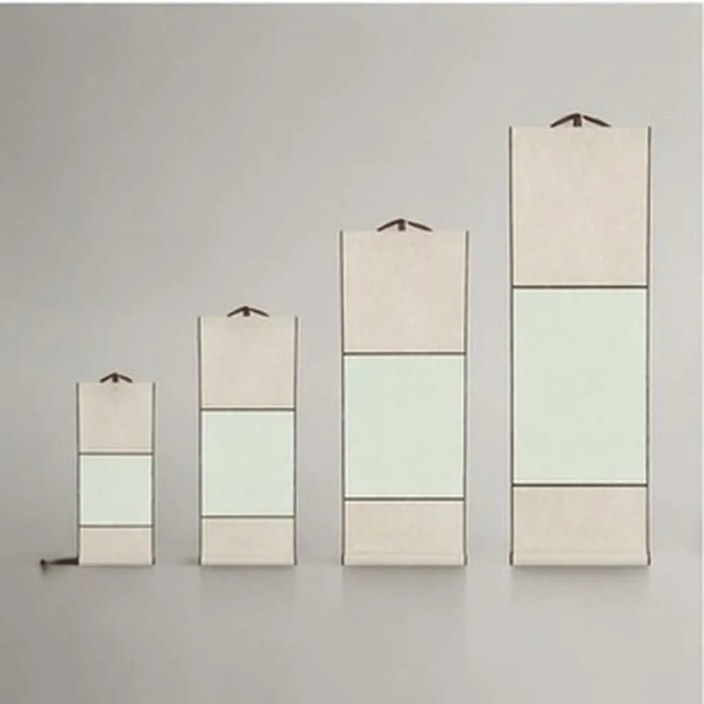 Chinese Vintage Blank Calligraphy Scroll Semi Raw Xuan Paper Hanging Wall Scroll for Ink Painting Practice Art Material