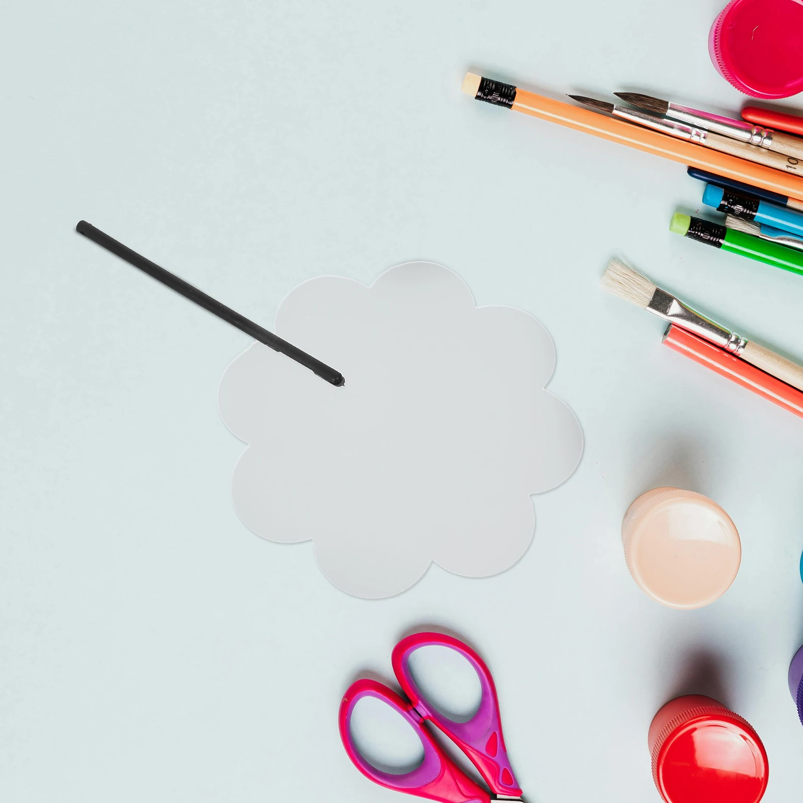 6 قطعة مراوح جيب فارغة شفافة صغيرة محمولة باليد لتقوم بها بنفسك مشروع فني للأطفال الإبداعية خربش الفضاء الصيف النشاط في الهواء الطلق الدعامة