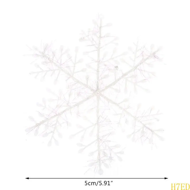 Ornamentos floco neve branco H7ed