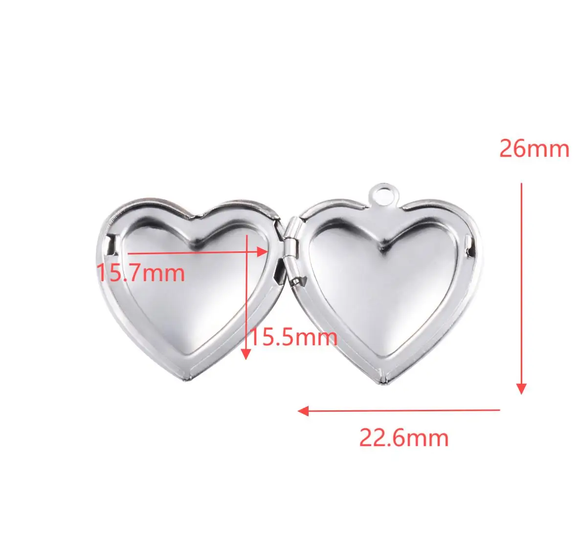 Stainless Steel Polished Heart Photo Frame Locket Necklace Pendant Pictures Locket Jewelry Party Gift Silver/Gold color