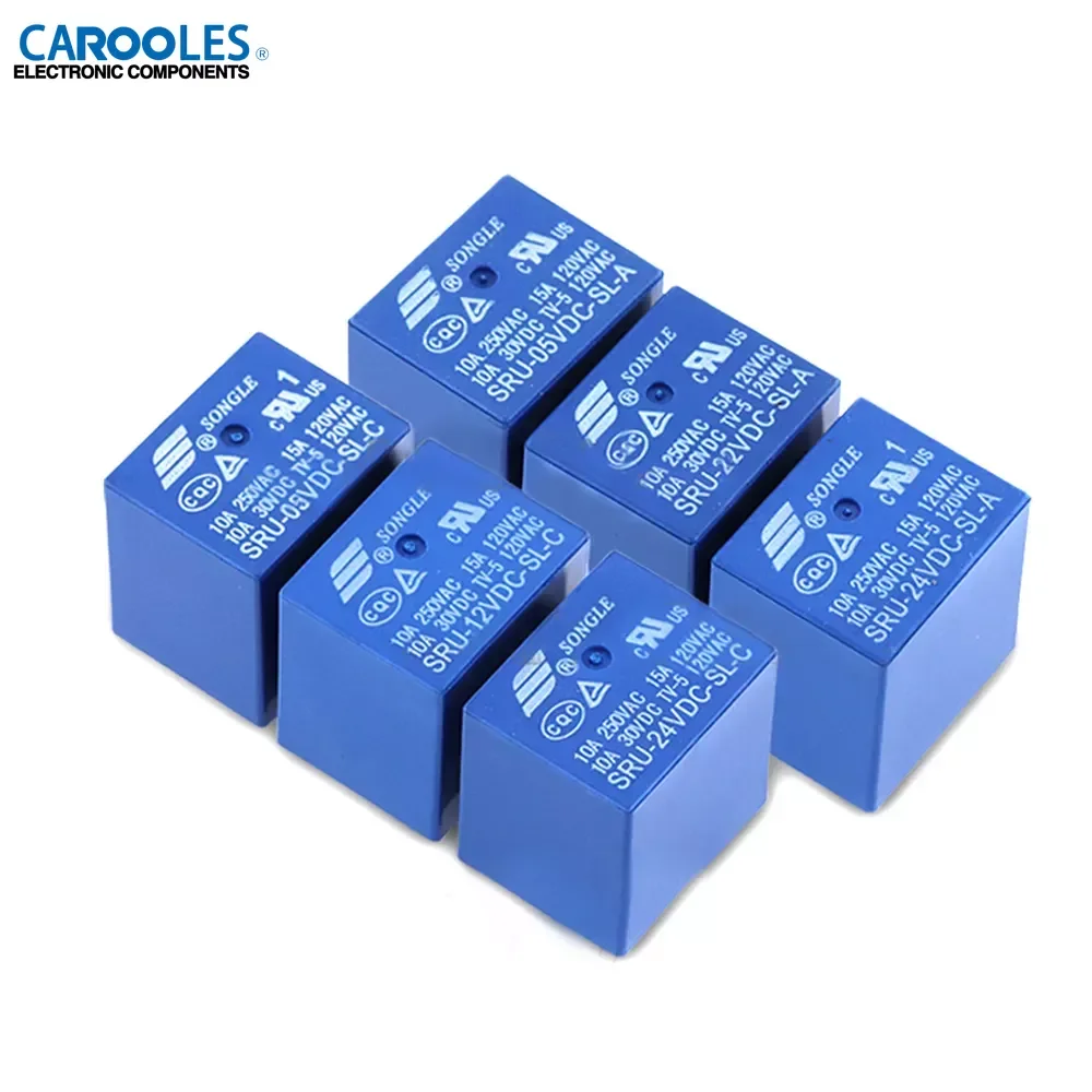 Relay DIP4 SRU- 05VDC 12VDC 24VDC -SL-A 5V 12V 24V 10A