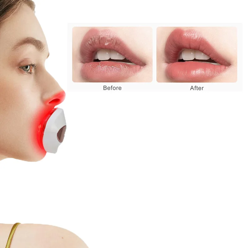 

Lip Plumper Device Red Light Therapy 2 in 1 Lip and Eye Care Tool with Heated for Anti-Aging Beauty Tools