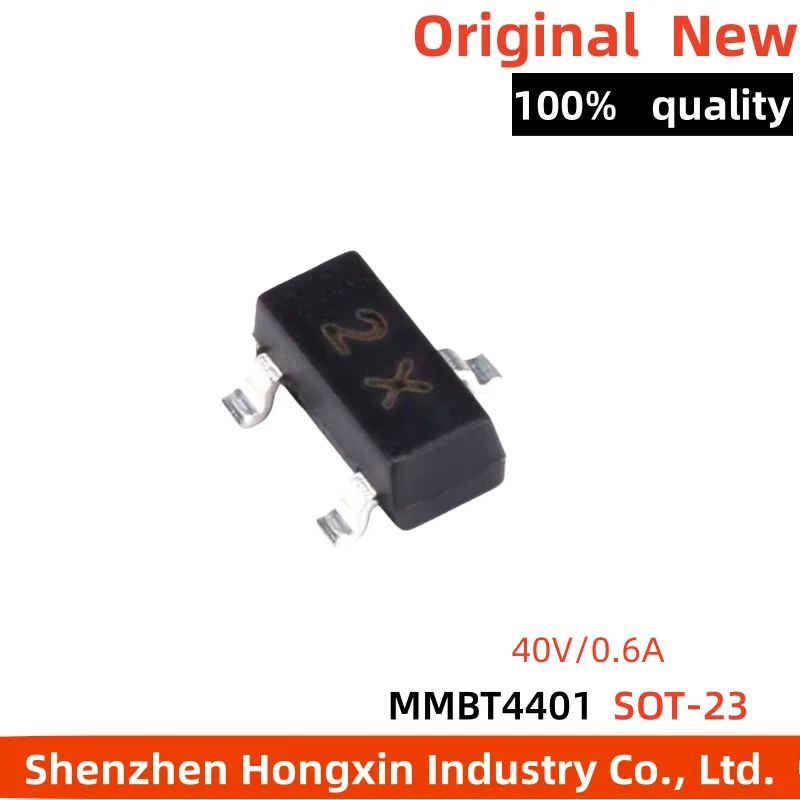 100 pieces of MMBT4401 silk screened 2X SOT-23 NPN transistor 40V/0.6A surface mount transistor