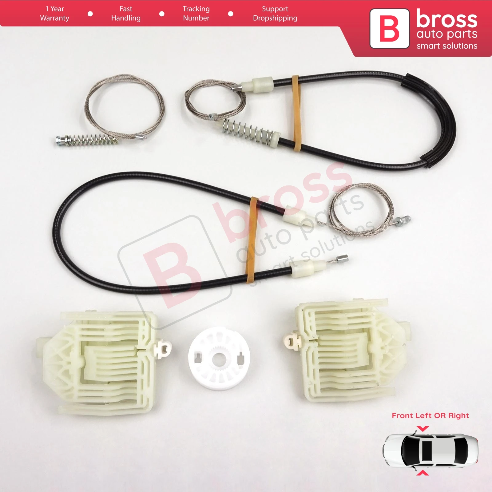 Bwr5219 Elektrische Raamregelaar Reparatieset Voor Links Of Rechts Voor Bmw 3-serie E90 E91 2004-2012 4/5 Deur 51337140587 88