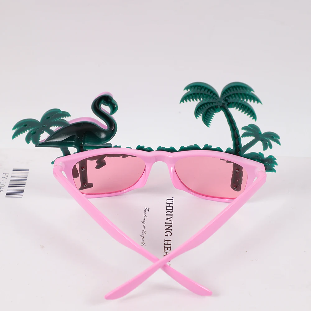 1Pc Hawaii Theme Party Coconut Tree Flamingo Glasses Summer Beach Tropical Wedding Birthday PhotoBooth Props Party Decoration