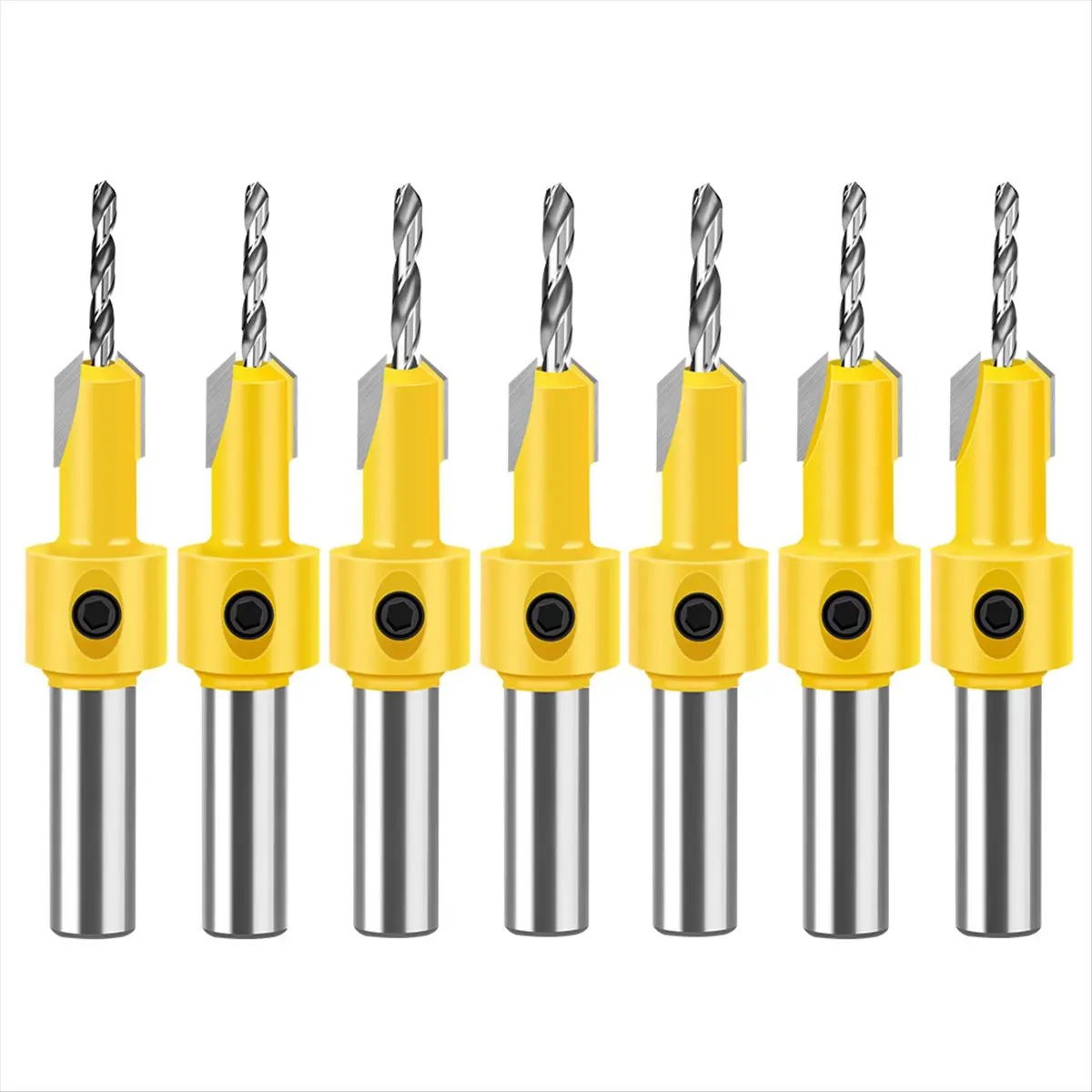 AA77 NEW  Woodworking Countersink Drill Cone Hole Drill Alloy Heads Step Drill Wood Self-Tapping Installation Ladder