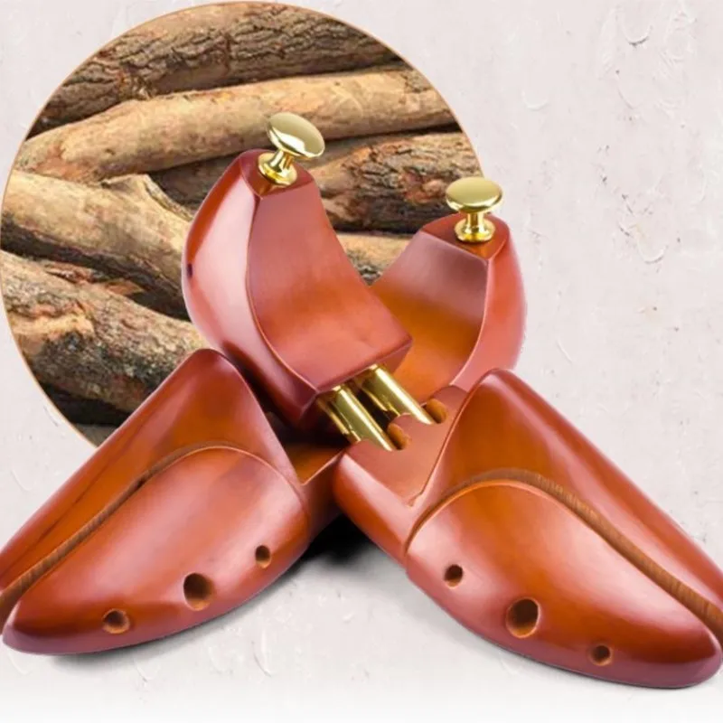 1 paio di alberi per scarpe regolabili in legno massello manopola di supporto per scarpe da uomo scarpa modellante per scarpe da donna per la cura della barella Shaper