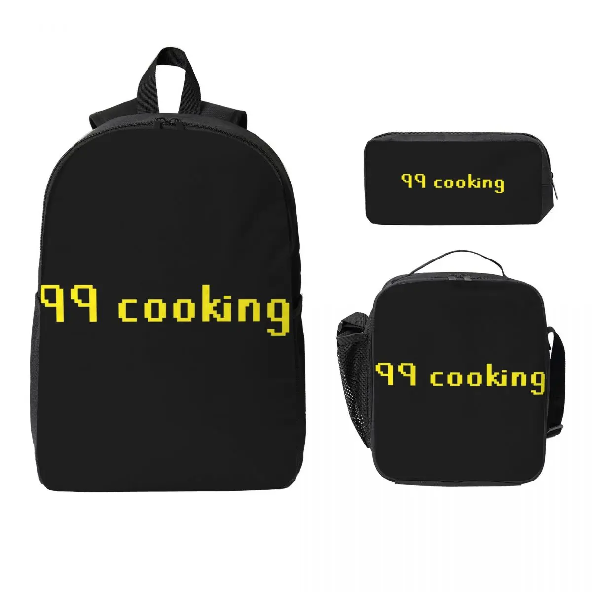 

99 Cooking Runescape Backpack Student Boys Girls BookBag School Bag Computer Shoulder Bags 3ps Insulated Lunch Bag Pencil Case