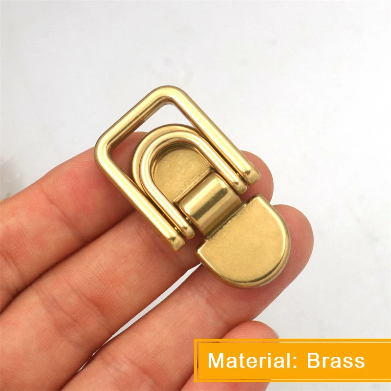 1piece Brass Bag Anchor D Ring Square Ring Bag Hanger Dual-use Connector Arch Bridge for Leather Craft Bag Strap Handle Parts