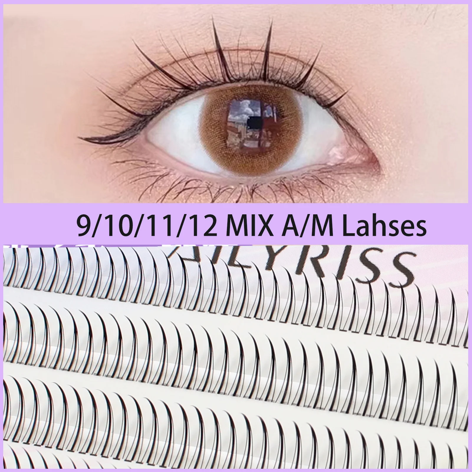 

A/M Type A False Eyelashes 8-12mm Mix Fake Lashes Natural Fairy Lash Korean Makeup Individual Cluster Eye Lashes