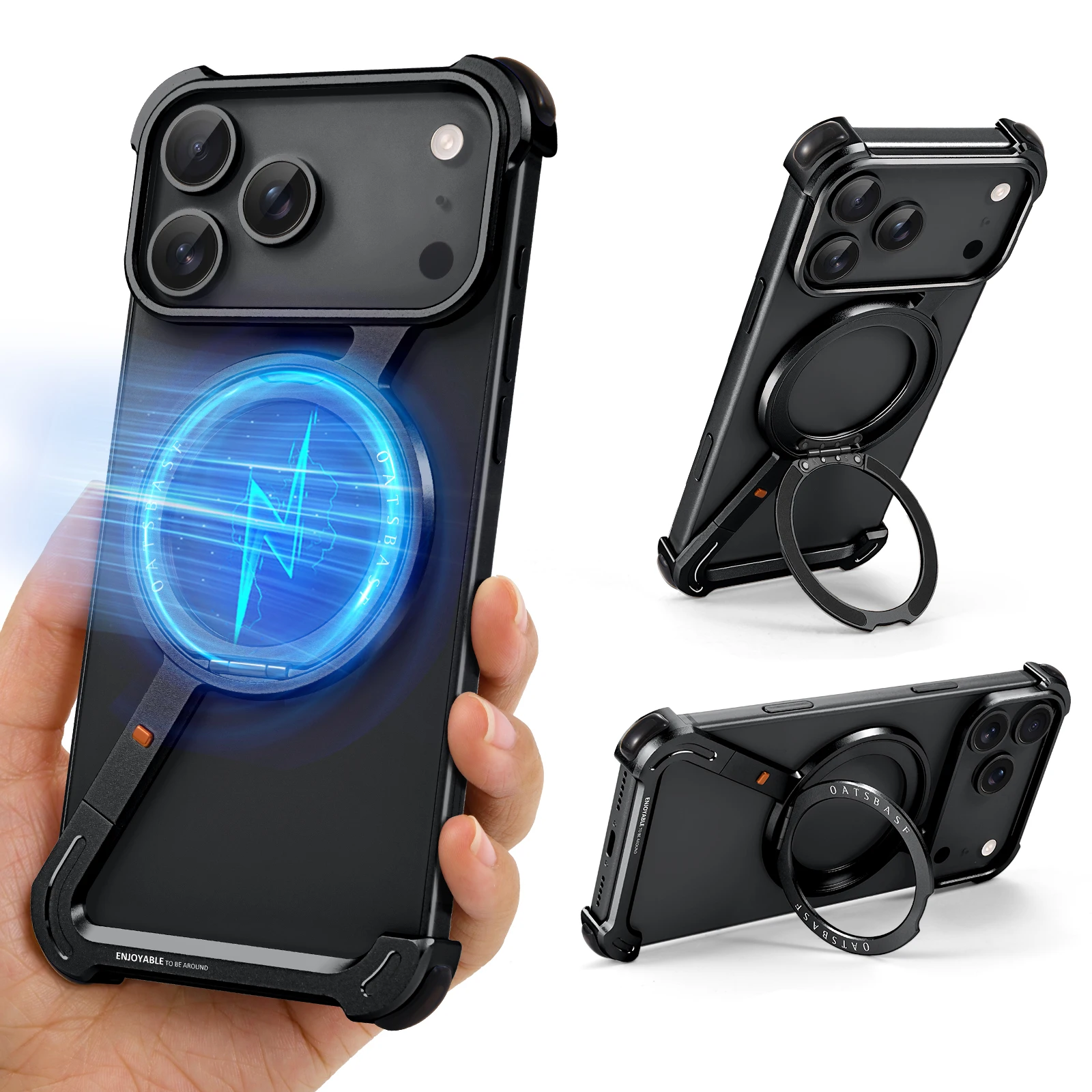 EARY Z Shape iPhone 17 Pro Max Case with Magnetic Ring