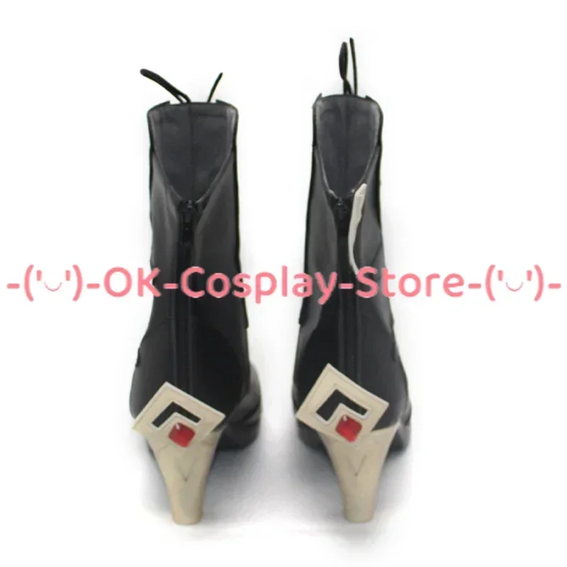 [Customized Size] Genshin Impact Arlecchino The Knave Cosplay Shoes Game Roleplay Costume Prop Halloween Party Boots PU Leather