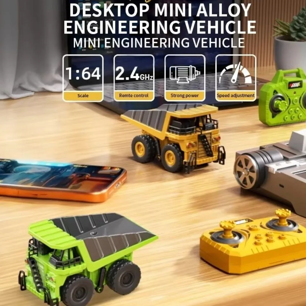 Remote Control Remote Control Forklift 1:64 Scale Bluetooth RC Excavator Alloy Material 2.4G Hz Engineering Truck Christmas Gift