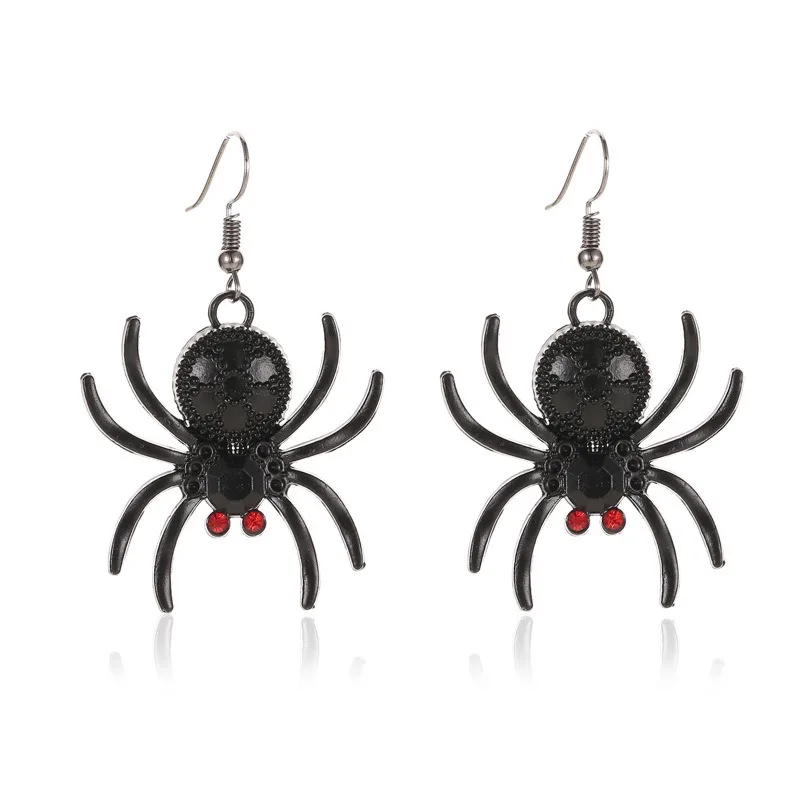 Spider Earrings Halloween Dress Up Ear Circle Funny Fashion Ear Nails Fashion Women Punk  eardrop Jewelry Festival Party Gift