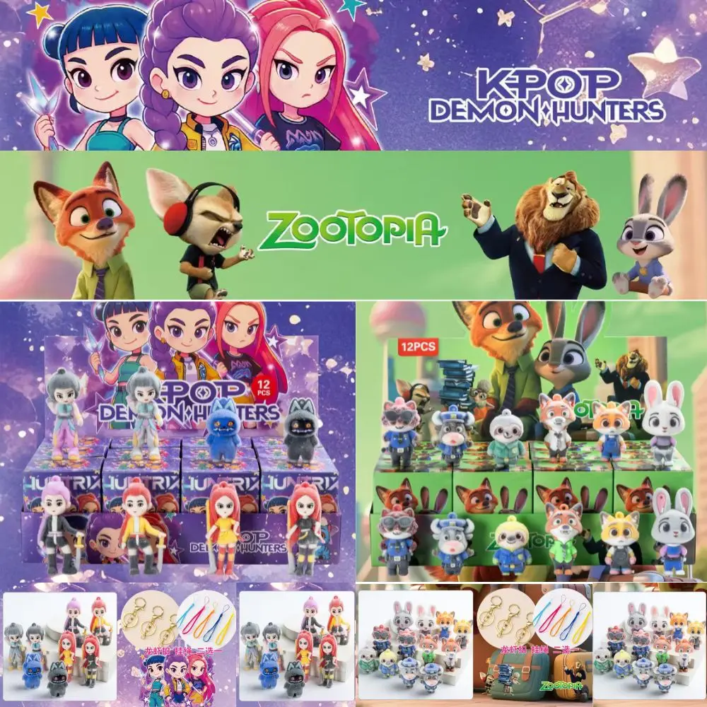 2026 New Blind Box Anime KPop Demon Hunters Girl Group RUMI MIRA ZOEY 12Pcs Random Figure Action Pvc Models Toy Ornaments Gifts