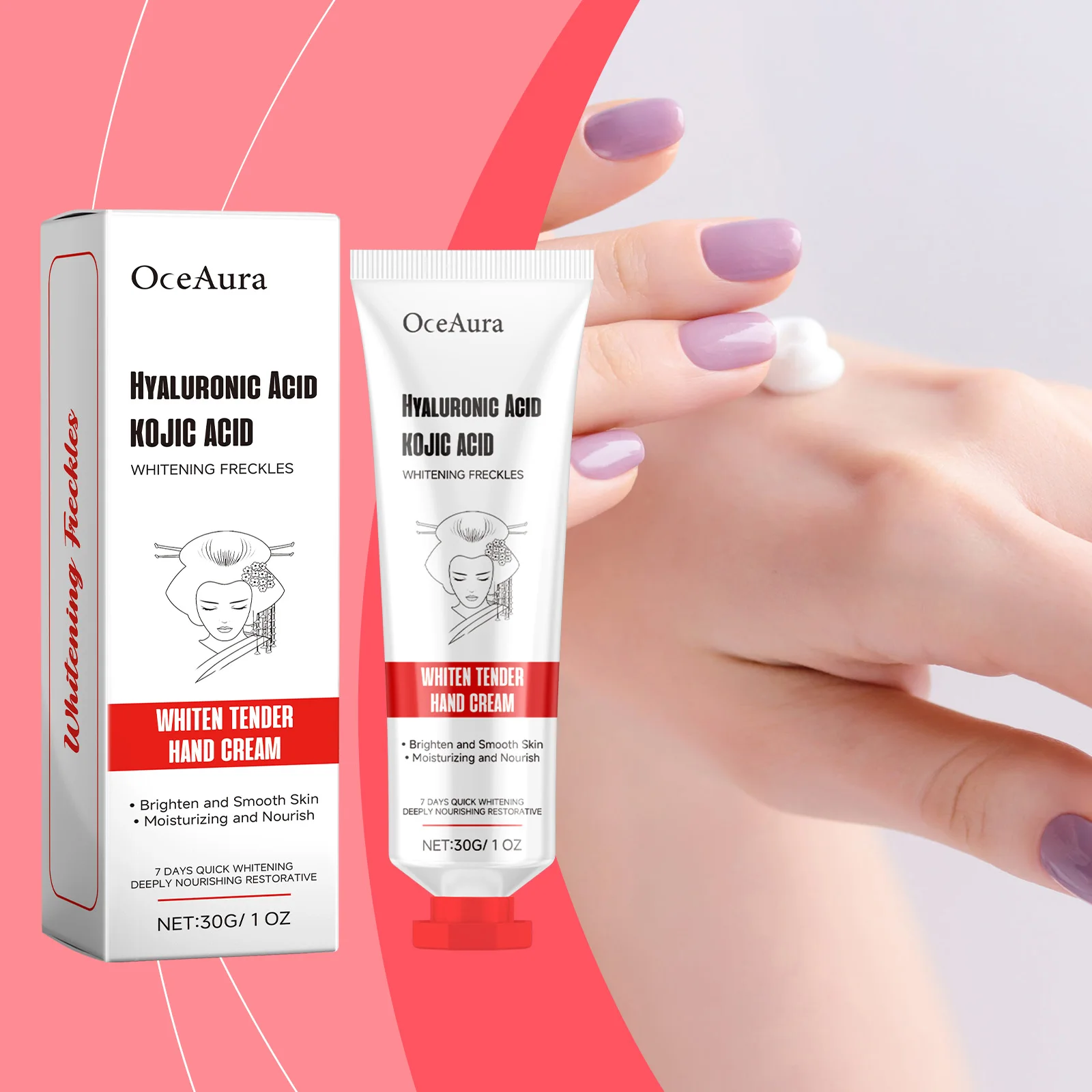 Women's hand cream moisturizes and relieves dryness, replenishes moisture, freezes and brightens, with a gentle and refreshing f