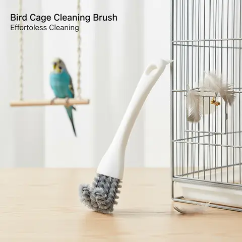 Bird Cage Cleaning Brush Tool, Bird Poop Remover,Parrot Cage Sanitary Brush Accessories for Budgies Cockatiels Bird Accessories