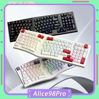 New FEKER Alice98Pro Mechanical Keyboard Alice98 3Mode Wireless Alice Keyboards Hot-Swap RGB Custom PC Gaming Accessories