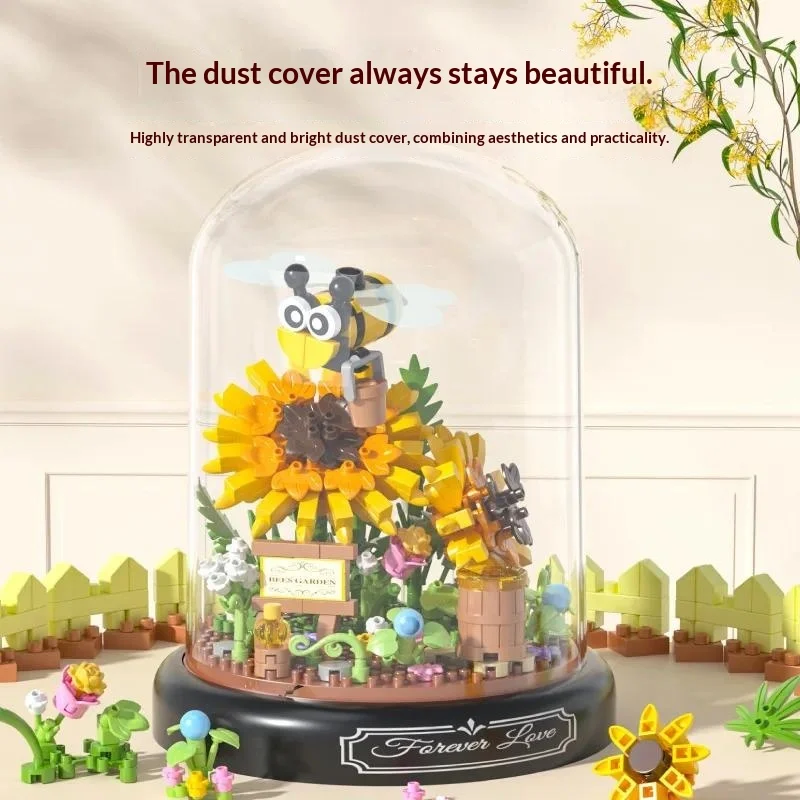 Adults Bouquet Flowers Micro Building Blocks Construction Set for Children Girl 9 to 12 Years Old Animal Insert Mini Bricks Toys - view 3